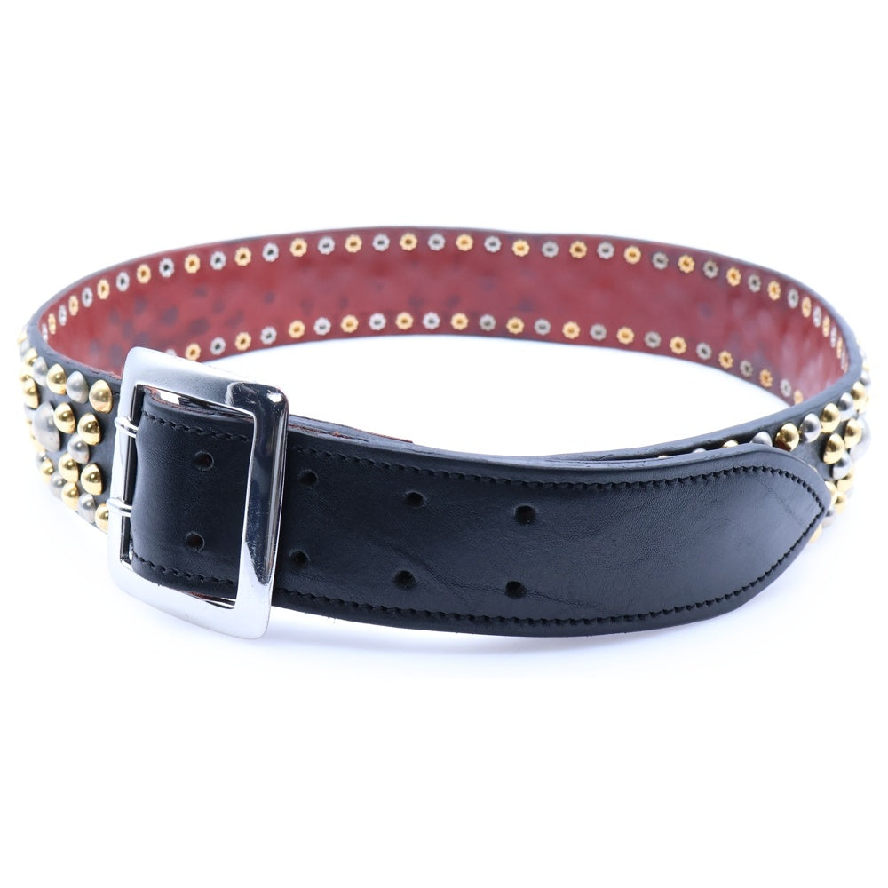 Lewis Leathers(ルイスレザー) AVIAKIT Ton Ten Belt スタッズレザーベルト ブラック