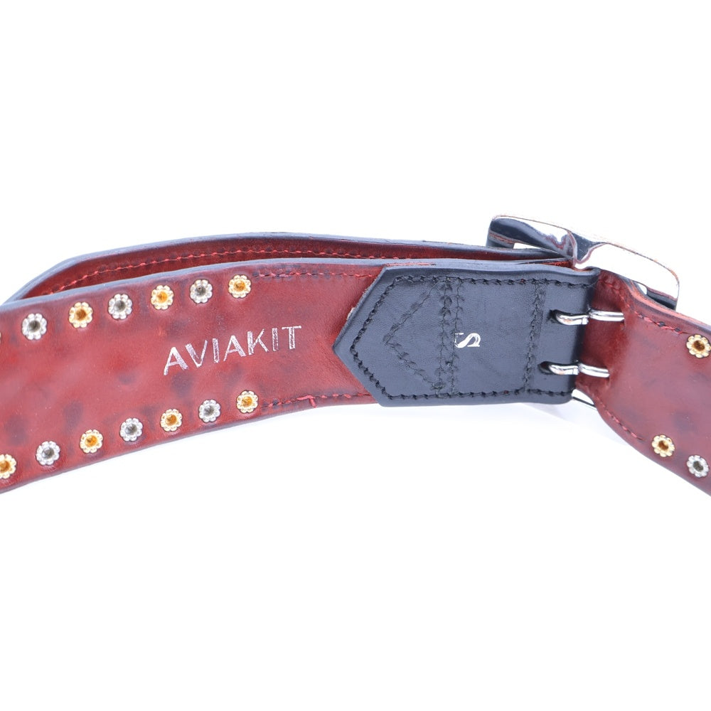 Lewis Leathers(ルイスレザー) AVIAKIT Ton Ten Belt スタッズレザーベルト ブラック
