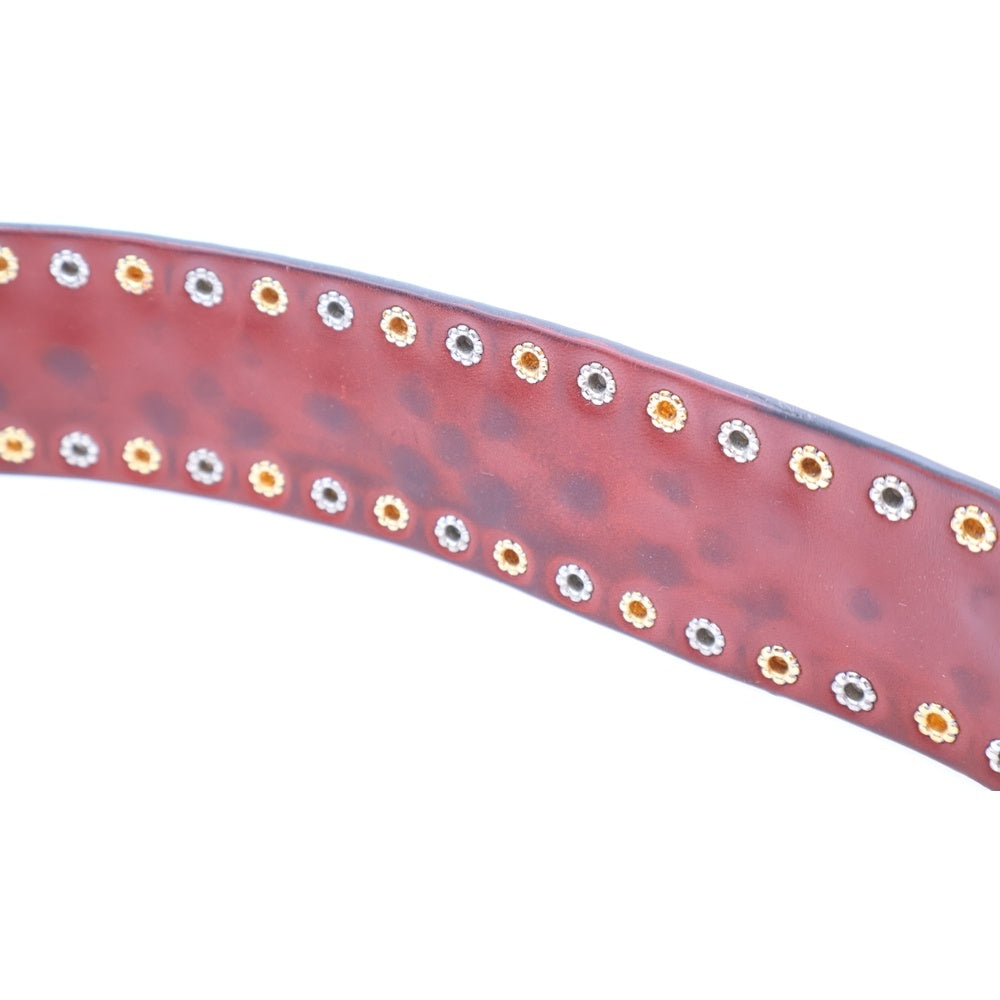 Lewis Leathers(ルイスレザー) AVIAKIT Ton Ten Belt スタッズレザーベルト ブラック
