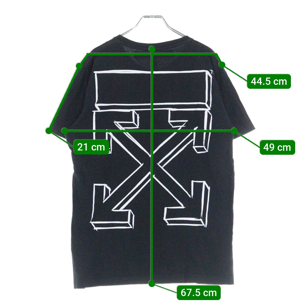 OFF-WHITE(オフホワイト) 18AW Maker Arrows T-shirt 半袖Tシャツ ブラック OMAA027E18185024
