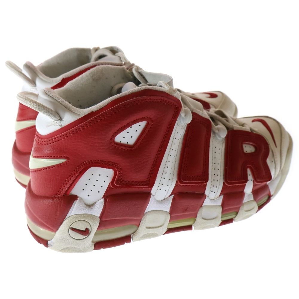 NIKE(ナイキ) AIR MORE UPTEMPO 414962-100 エア モアアップテンポ ハイカットスニーカー ホワイト/レッド US8/26.0cm