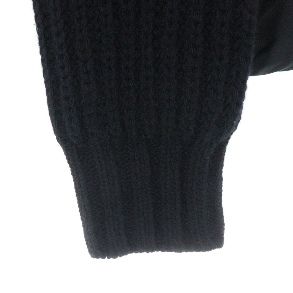 MONCLER(モンクレール) CARDIGAN TRICOT フロントダウン切替 ジップアップニットジャケット ブルゾン ブラック