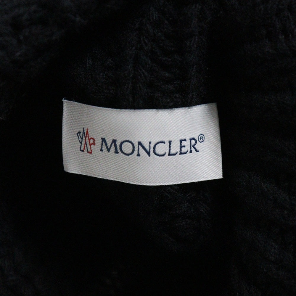 MONCLER(モンクレール) CARDIGAN TRICOT フロントダウン切替 ジップアップニットジャケット ブルゾン ブラック