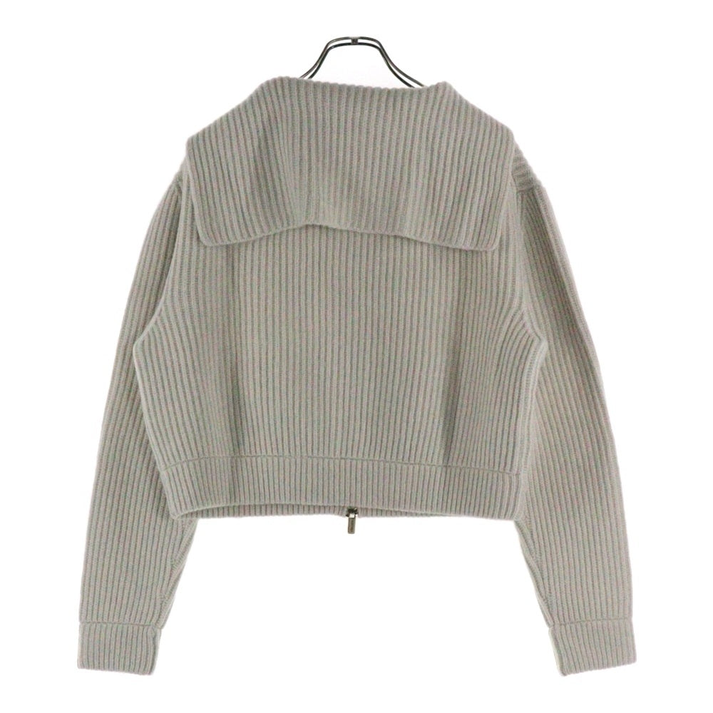 miumiu(ミュウミュウ) 23AW ウールカシミヤニット ジップアップ カーディガン ゴールド金具 MMF846 S000 14E7