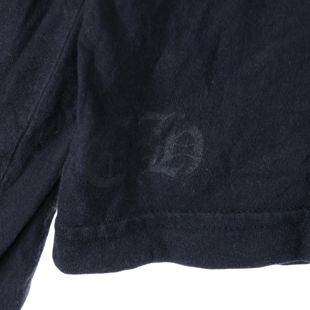 CHROME HEARTS(クロムハーツ) Vertical Logo Tee ヴァーティカルロゴ 長袖Tシャツ 胸ポケットロゴ バックロゴ 長袖カットソー ホワイト/ブラック