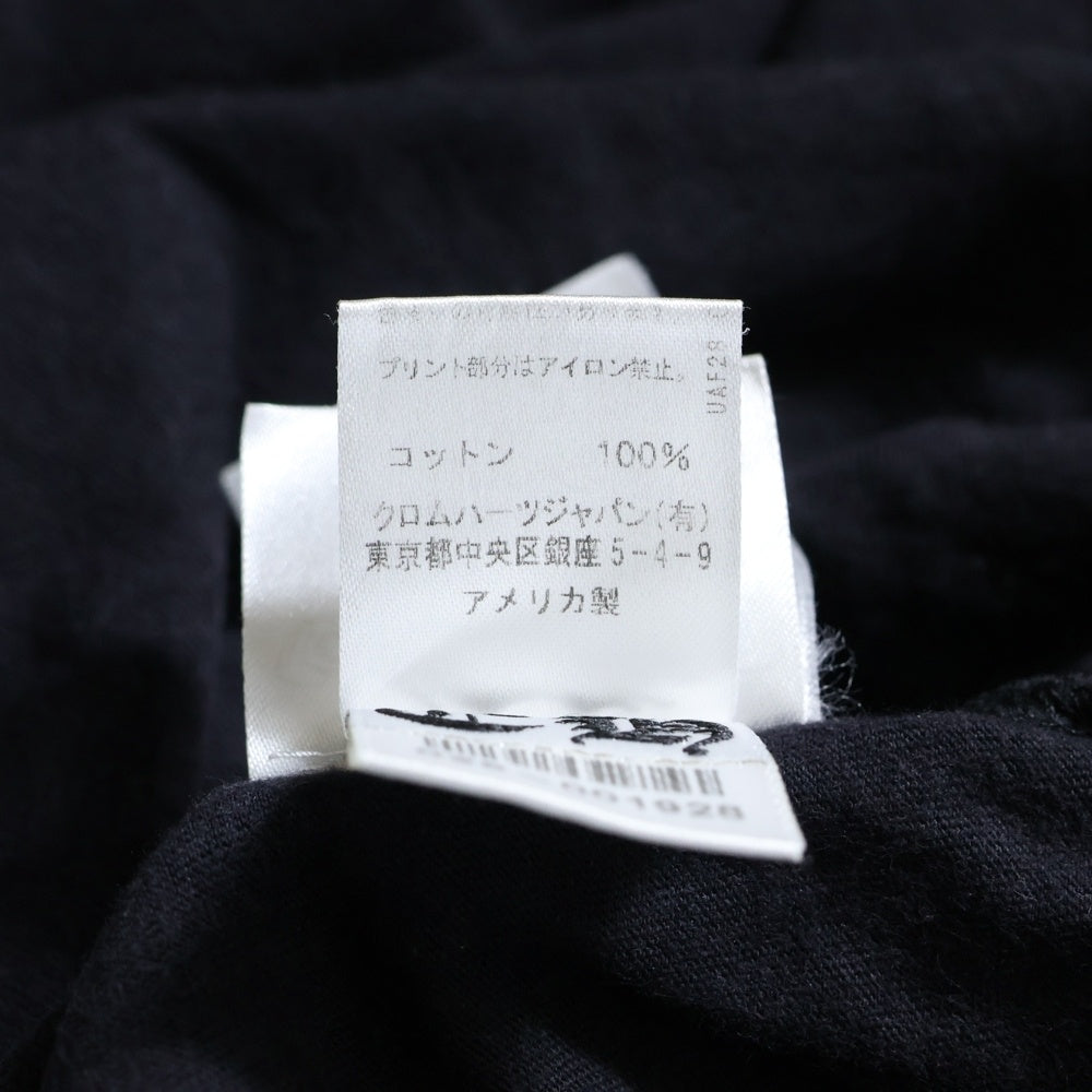 CHROME HEARTS(クロムハーツ) Vertical Logo Tee ヴァーティカルロゴ 長袖Tシャツ 胸ポケットロゴ バックロゴ 長袖カットソー ホワイト/ブラック