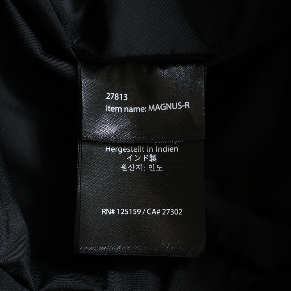 MACKAGE(マッカージュ) MAGNUS-R ラムスキン フード付き ダブルライダースジャケット ブラック