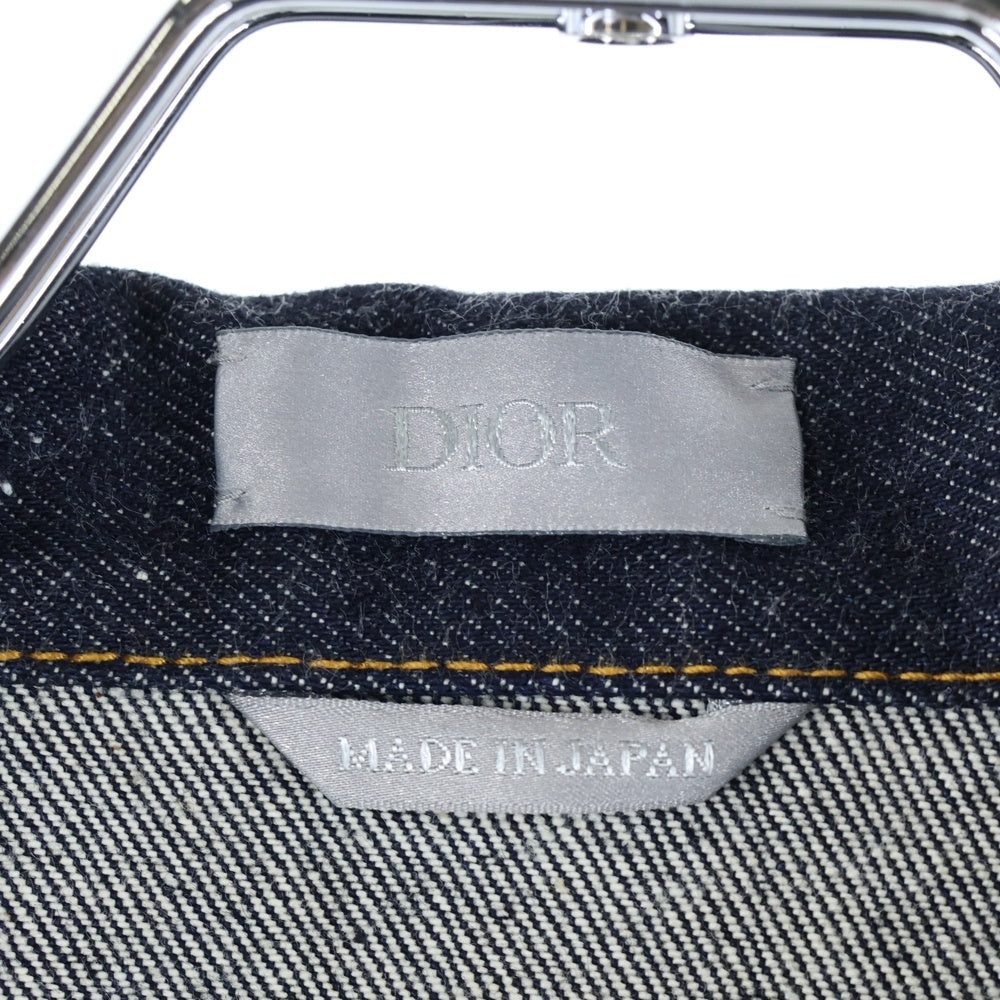 DIOR(ディオール) 21AW ×Sacai Over Shirt Low Cotton Denim 213D487AY507 サカイ ローコットン ジップアップデニムオーバーシャツ ジャケット インディゴ