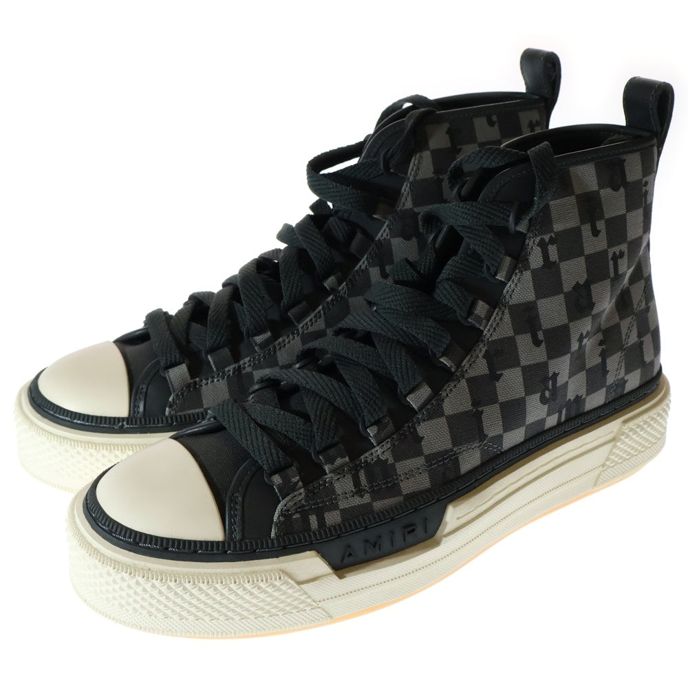 AMIRI(アミリ) Old English Court Hi Sneakers キャンバス オールドイングリッシュ ハイカット スニーカー グレー