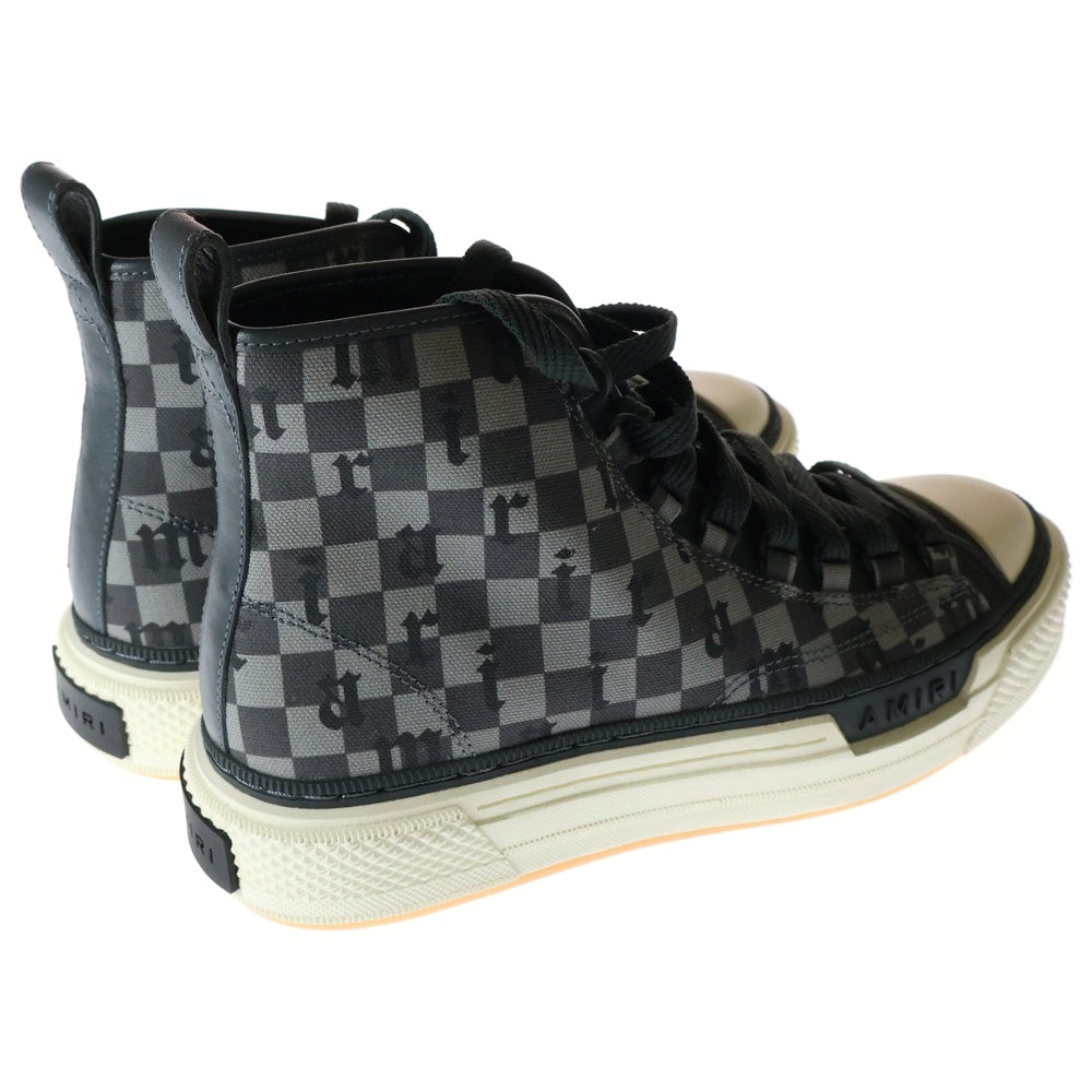 AMIRI(アミリ) Old English Court Hi Sneakers キャンバス オールドイングリッシュ ハイカット スニーカー グレー