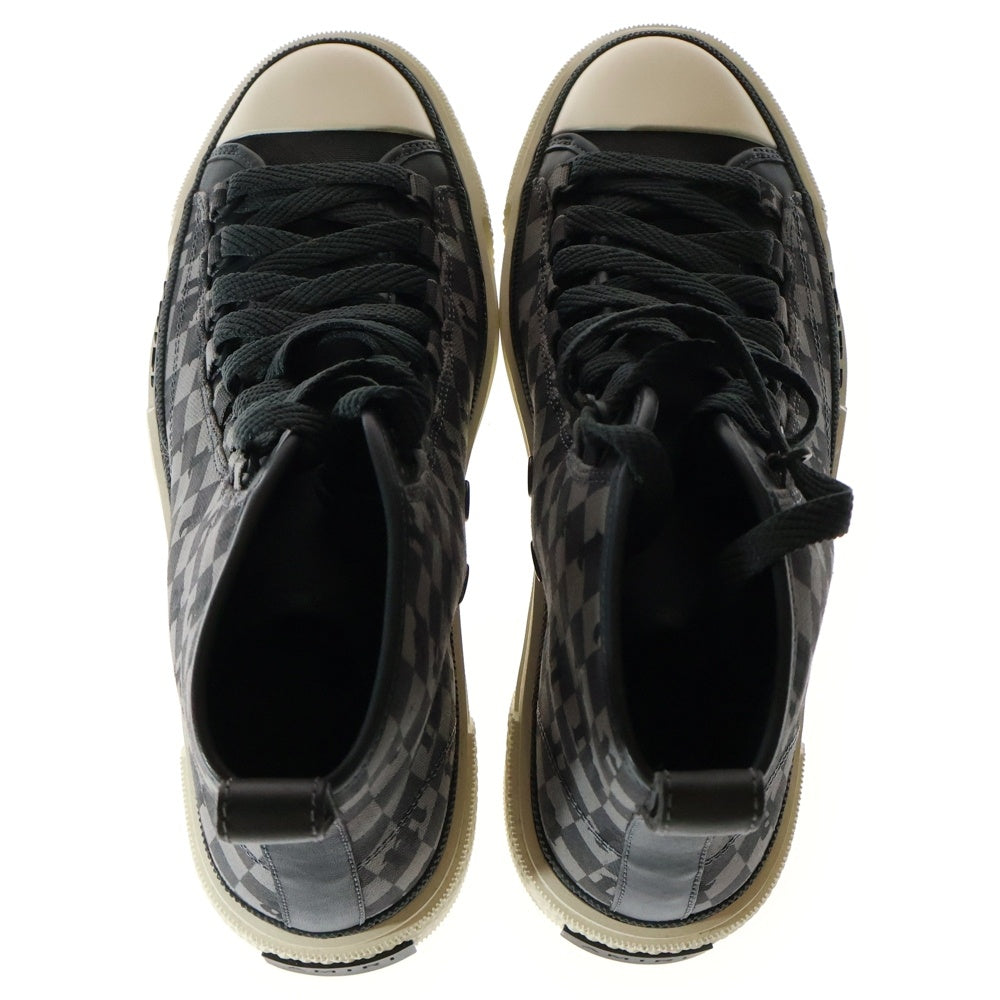 AMIRI(アミリ) Old English Court Hi Sneakers キャンバス オールドイングリッシュ ハイカット スニーカー グレー