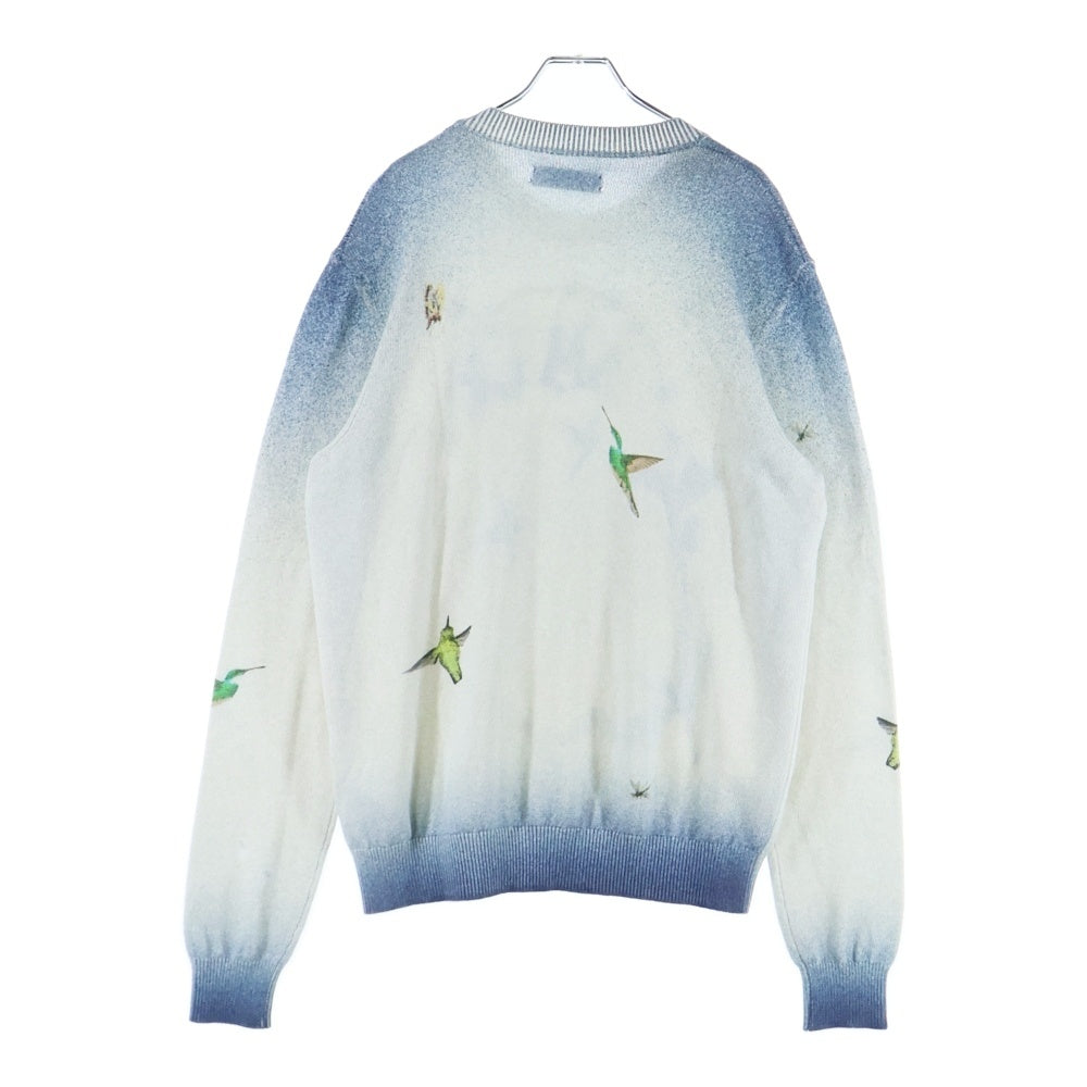 AMIRI(アミリ) Hummingbird motif embroidered jumper エンブロイダリー コットン セーター グレー