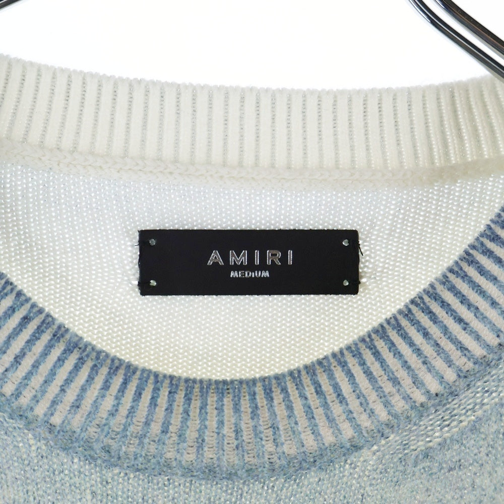AMIRI(アミリ) Hummingbird motif embroidered jumper エンブロイダリー コットン セーター グレー