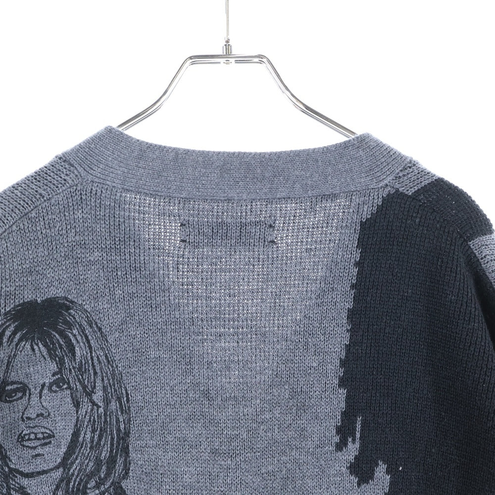 AMIRI(アミリ) スカル ニット セーター カーディガン グレー