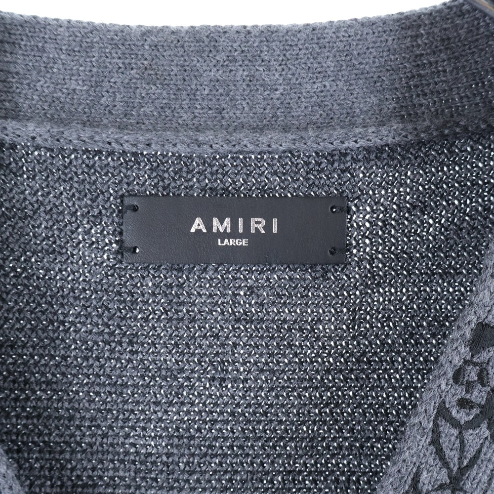 AMIRI(アミリ) スカル ニット セーター カーディガン グレー