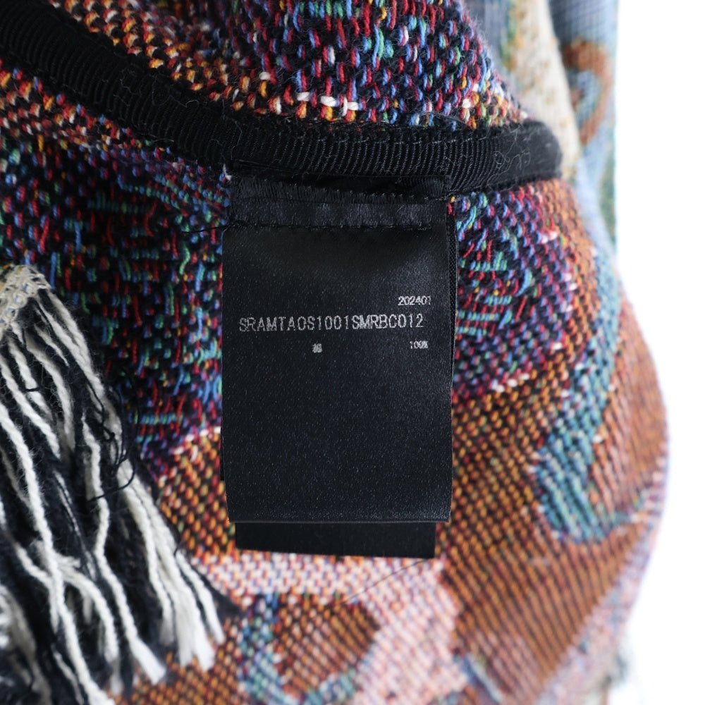 AMIRI(アミリ) Swan Tapestry Overshirt スワン タペストリー オーバーシャツ ブルー