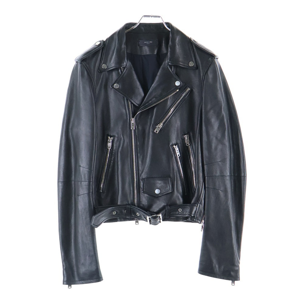 AMIRI(アミリ) 21AW Perfecto Suede Jacket スウェードレザー ダブルライダースジャケット ブラック MLJ014