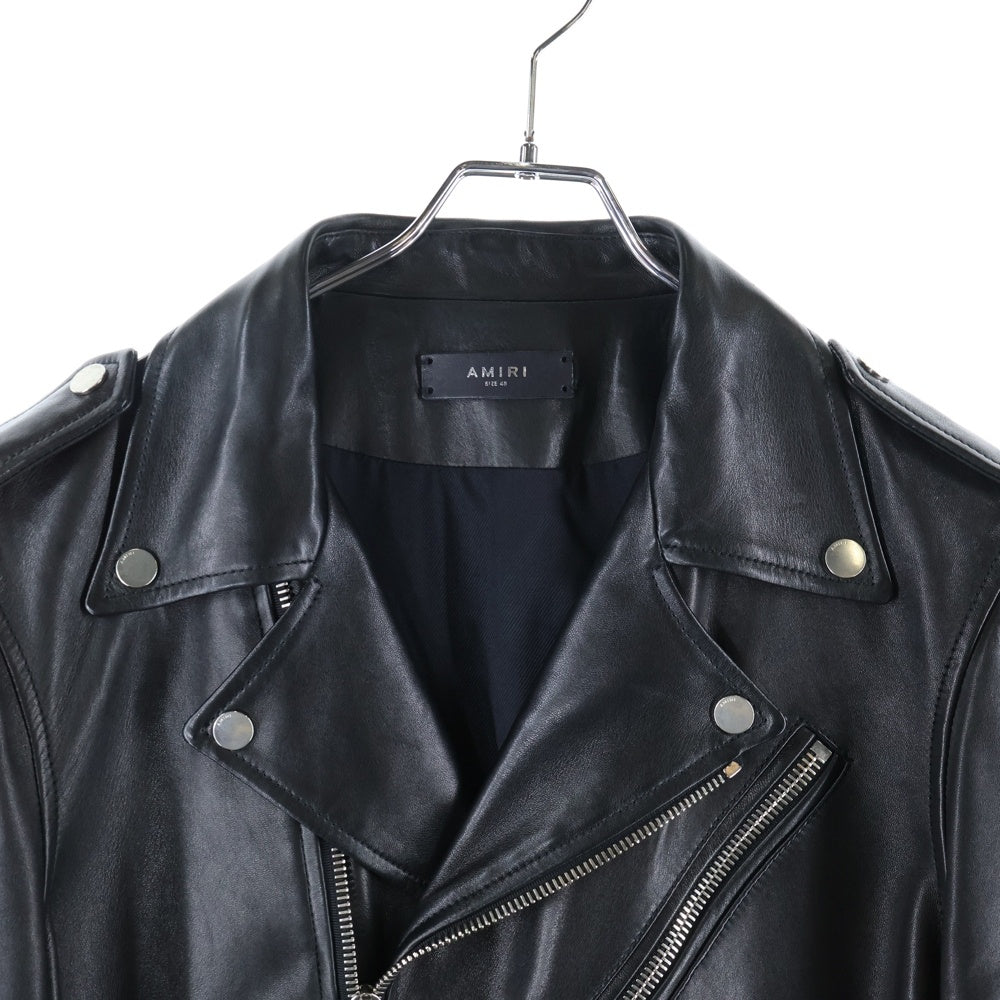 AMIRI(アミリ) 21AW Perfecto Suede Jacket スウェードレザー ダブルライダースジャケット ブラック MLJ014