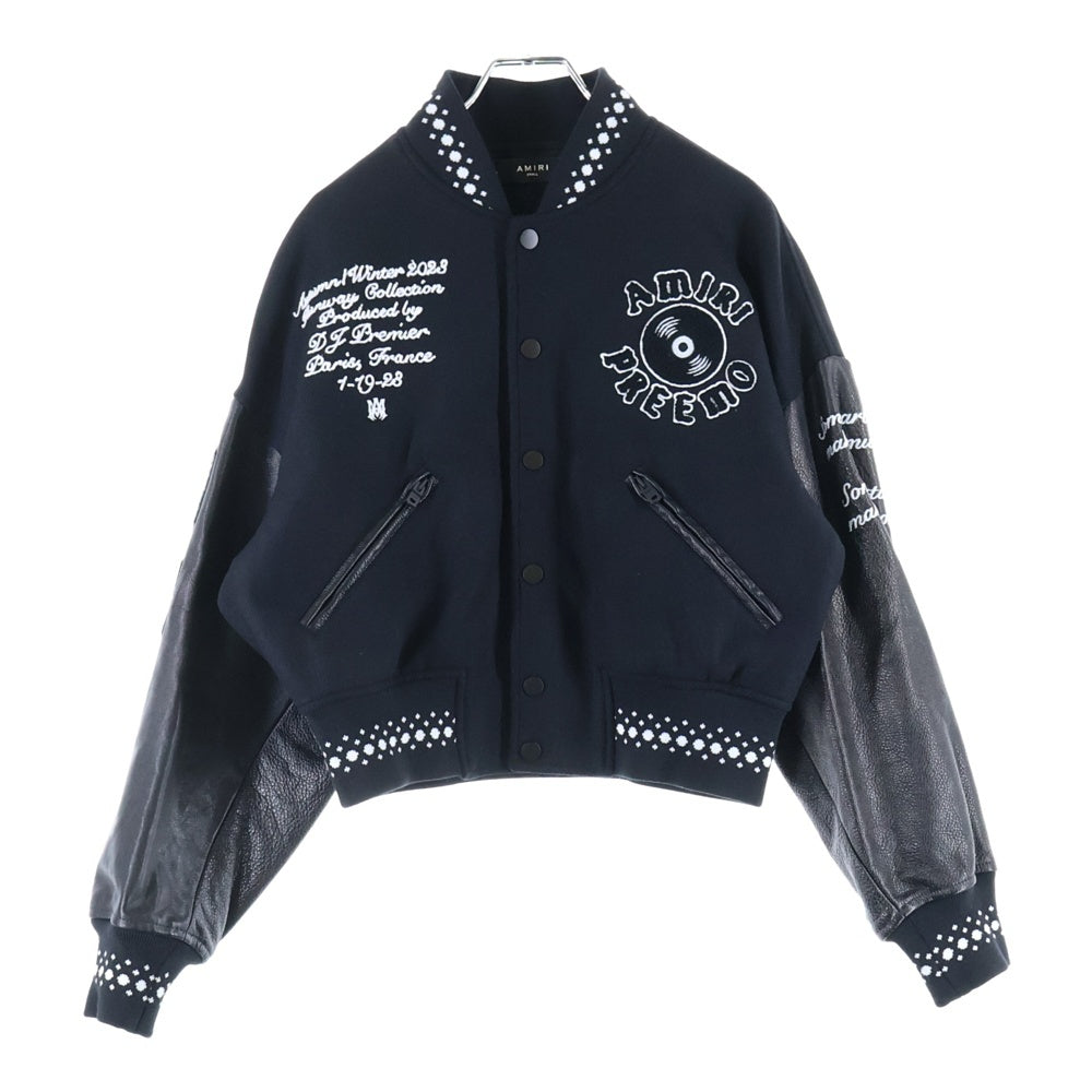 AMIRI(アミリ) Preemo Logo プリーモロゴボンバージャケット ブラック レディース ブラック