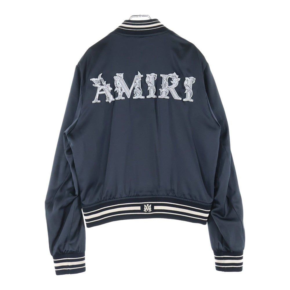 AMIRI(アミリ) MAロゴ プリント ボンバー ジャケット ブラック