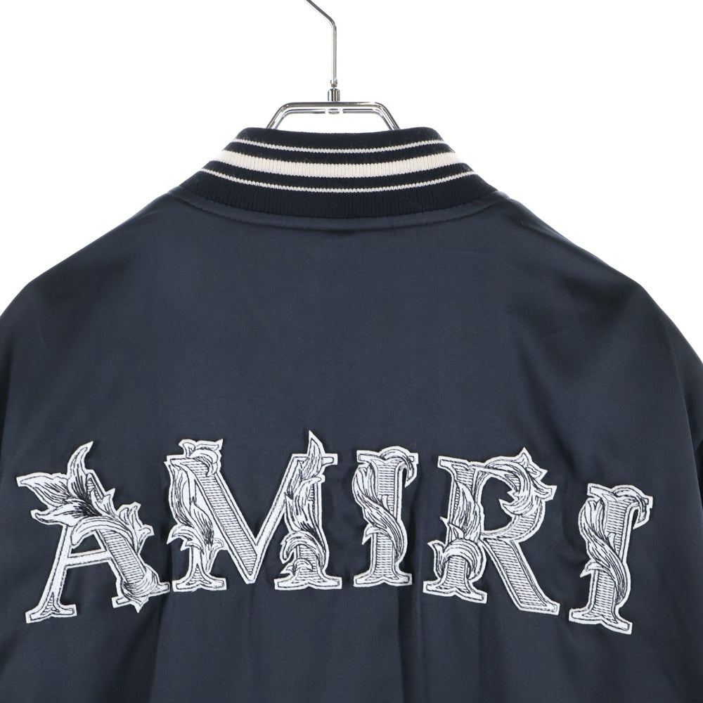 AMIRI(アミリ) MAロゴ プリント ボンバー ジャケット ブラック