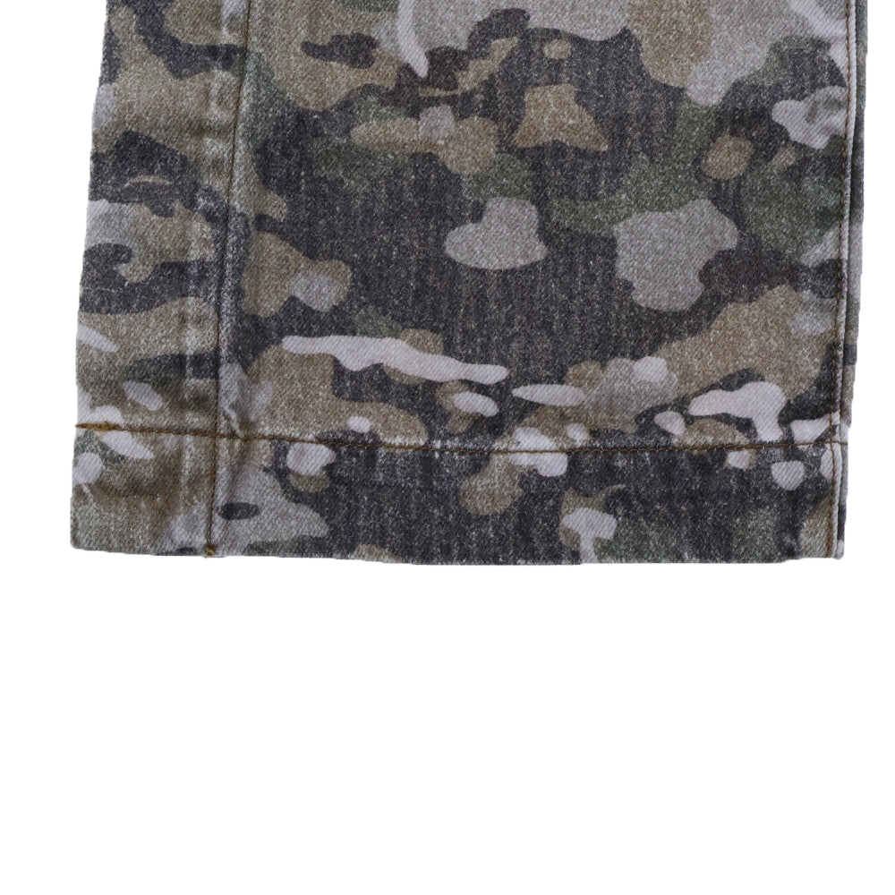 AMIRI(アミリ) M65 CARGO KICK FLARE カモフラ ロゴプレート付き フレアカーゴパンツ トラウザー マルチ