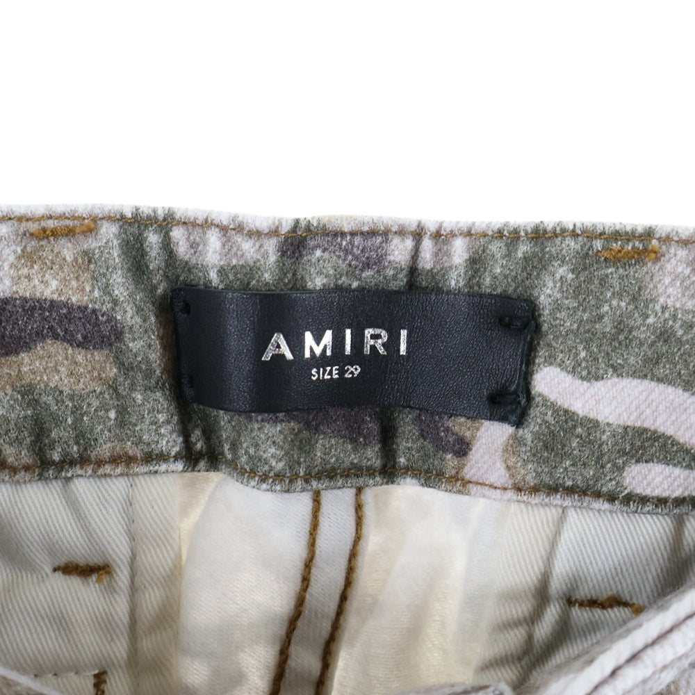 AMIRI(アミリ) M65 CARGO KICK FLARE カモフラ ロゴプレート付き フレアカーゴパンツ トラウザー マルチ