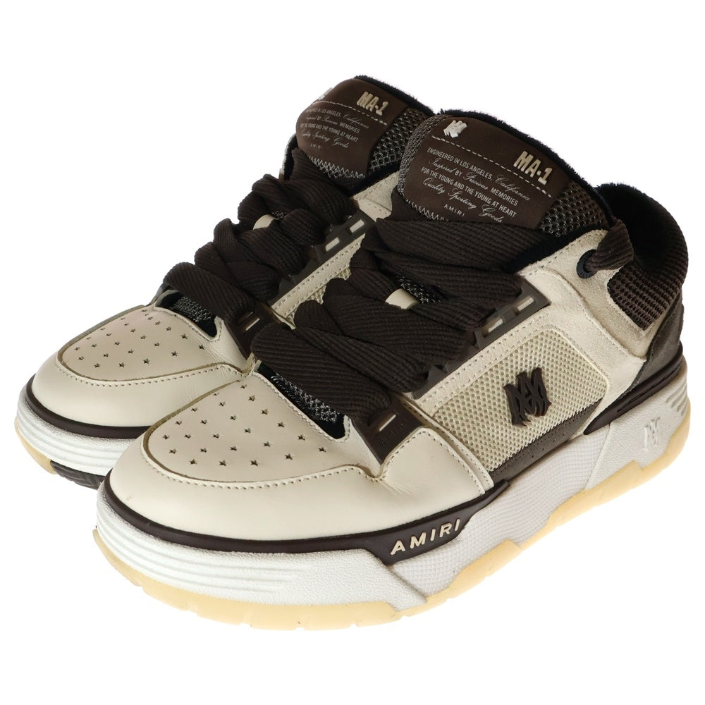 AMIRI(アミリ) MA-1 Sneaker メッシュローカットスニーカー ホワイト/ブラウン AMFOSR1001-141
