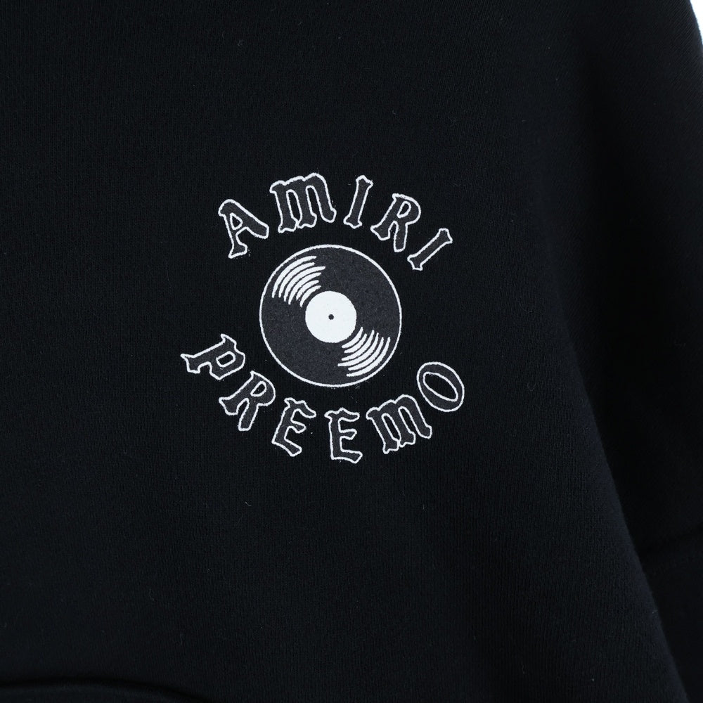AMIRI(アミリ) Preemo Logo Hoodie プリーモロゴフーディー プルオーバーパーカー レディース ブラック