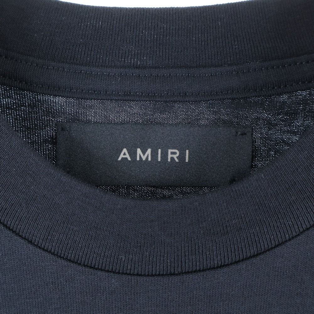 AMIRI(アミリ) パーム ツリー プリント ラメ加工 半袖Tシャツ ブラック