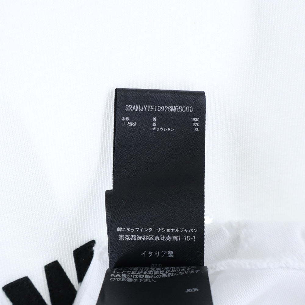 AMIRI(アミリ) ショットガン加工 ハリウッド MAロゴ 半袖Tシャツ ホワイト