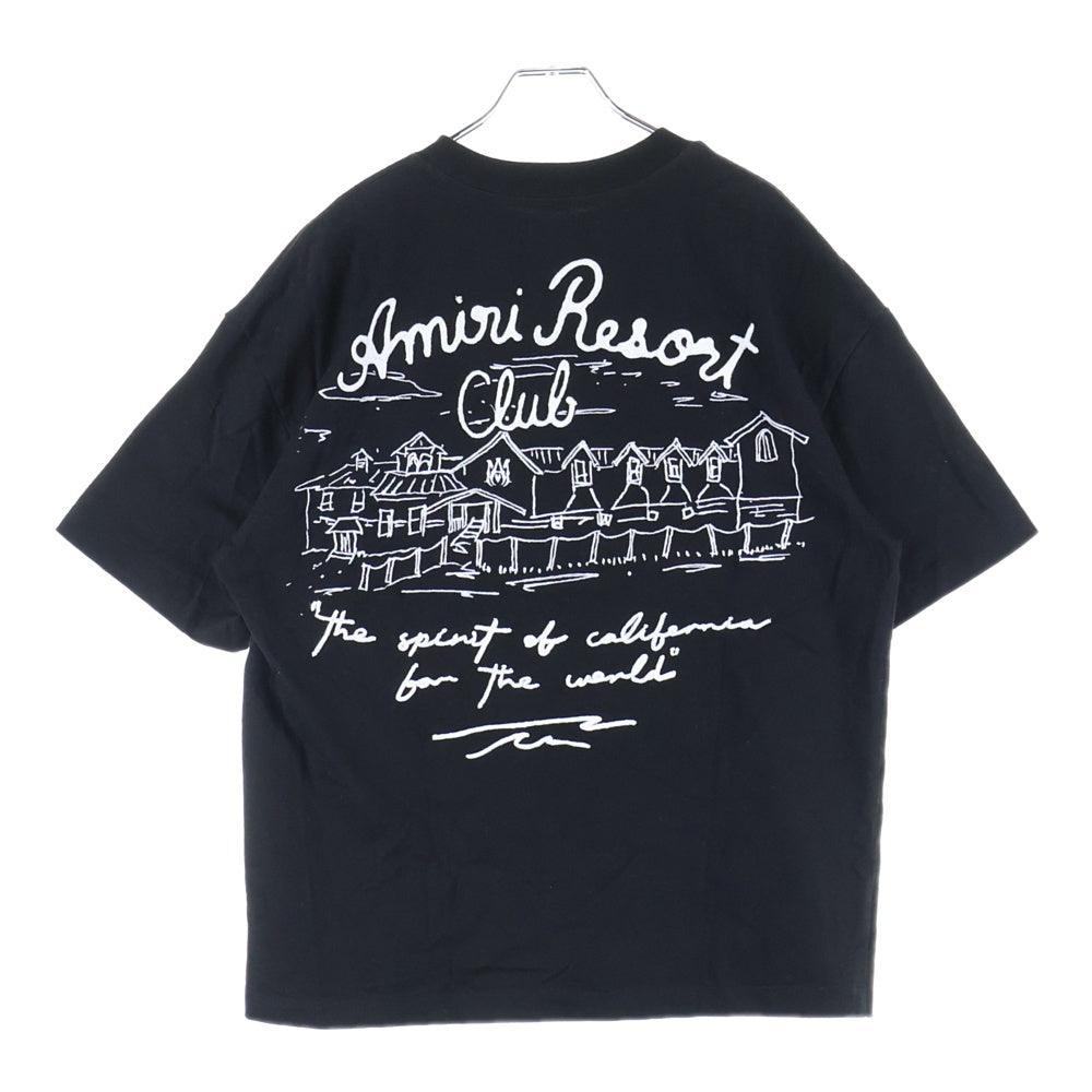 AMIRI(アミリ) リゾート刺繡 半袖Tシャツ カットソー ブラック