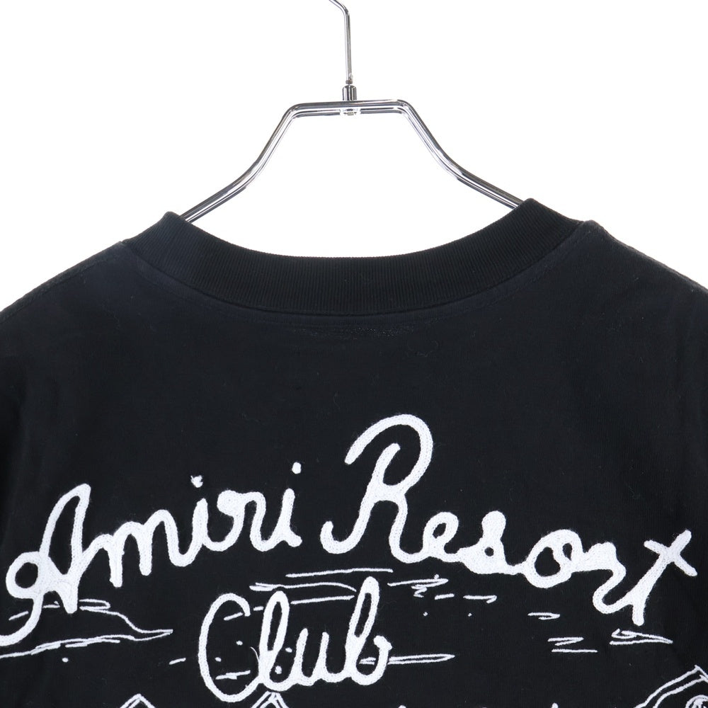 AMIRI(アミリ) リゾート刺繡 半袖Tシャツ カットソー ブラック
