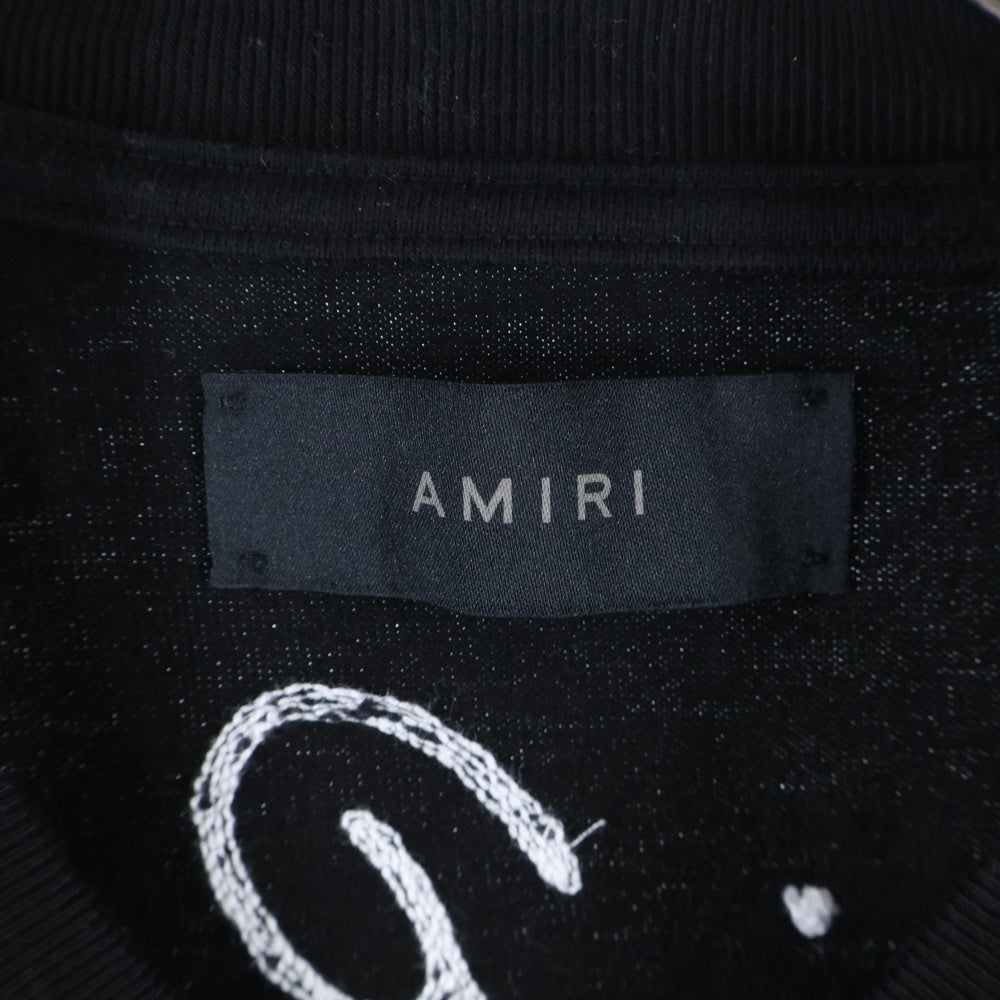 AMIRI(アミリ) リゾート刺繡 半袖Tシャツ カットソー ブラック