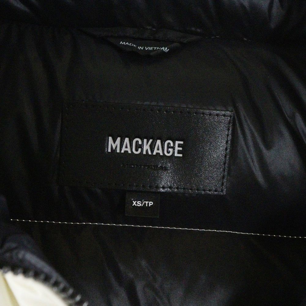 MACKAGE(マッカージュ) フード付き ジップアップ ダウンジャケット ホワイト レディース 1154229