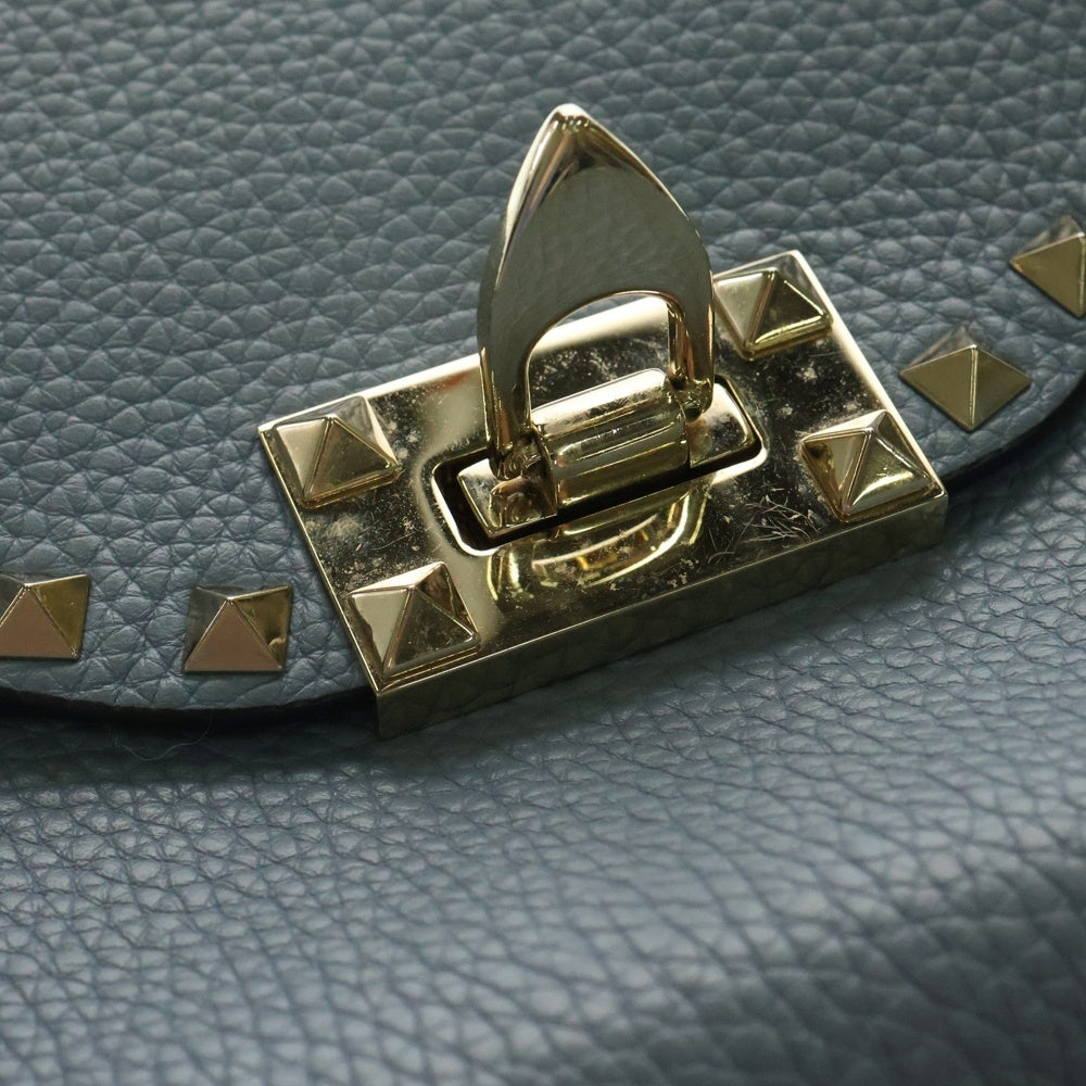 VALENTINO(ヴァレンティノ) ロック スタッズ スモール TW2B0181VSF ブルー レザー ショルダーバッグ ブルー