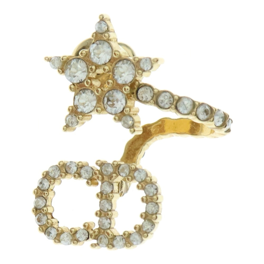 DIOR(ディオール) Clair D Lune ラインストーン スター ピアス レディース ゴールド ※片耳欠損