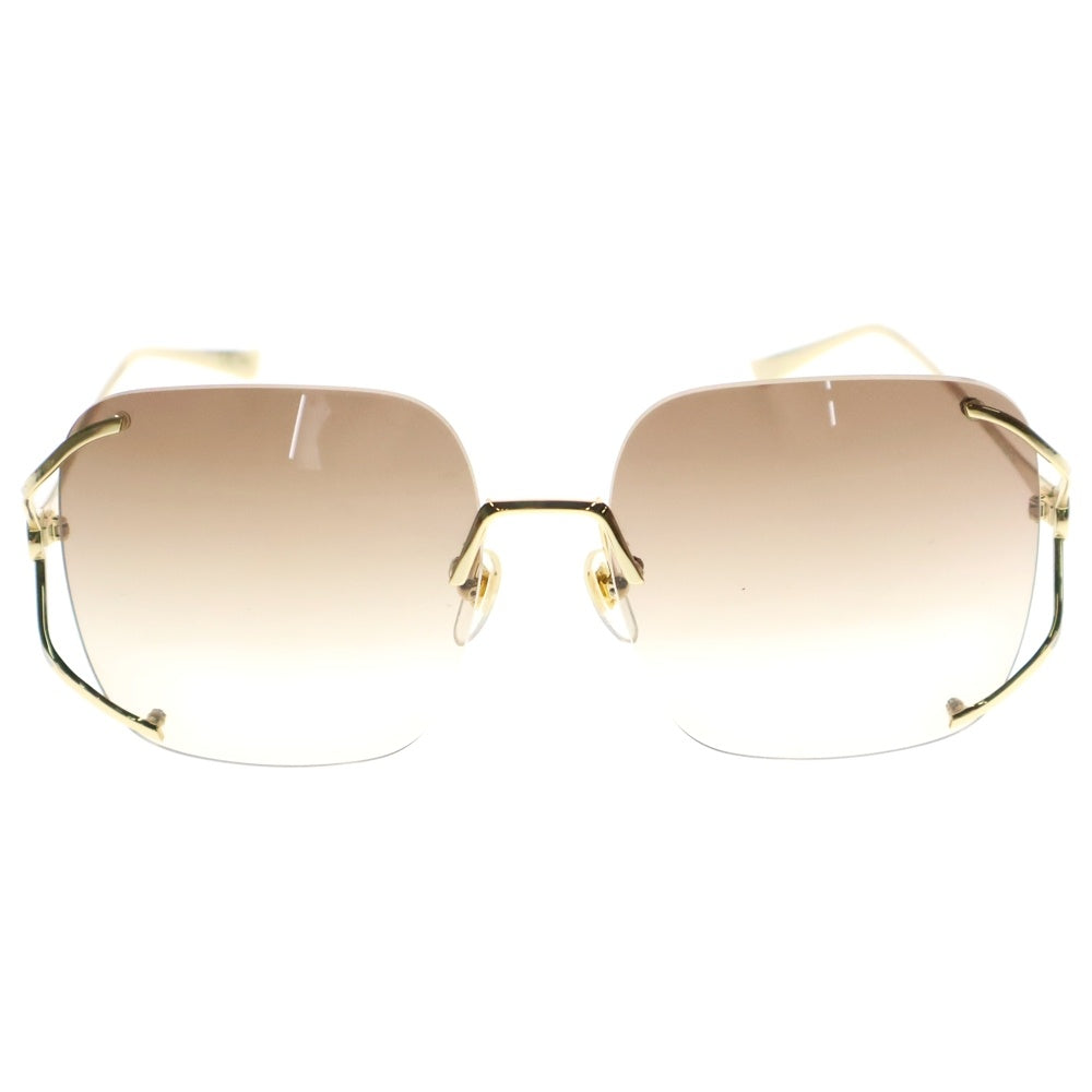 GUCCI(グッチ) スクエアサングラス Gロゴ GG0646S 002 ゴールド レディース