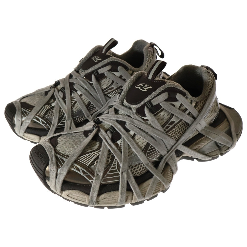 BALENCIAGA(バレンシアガ) 3XL Sneaker EXTREME LACE 778698 ユーズド加工 エクストリームシューレース ローカットスニーカー グレー