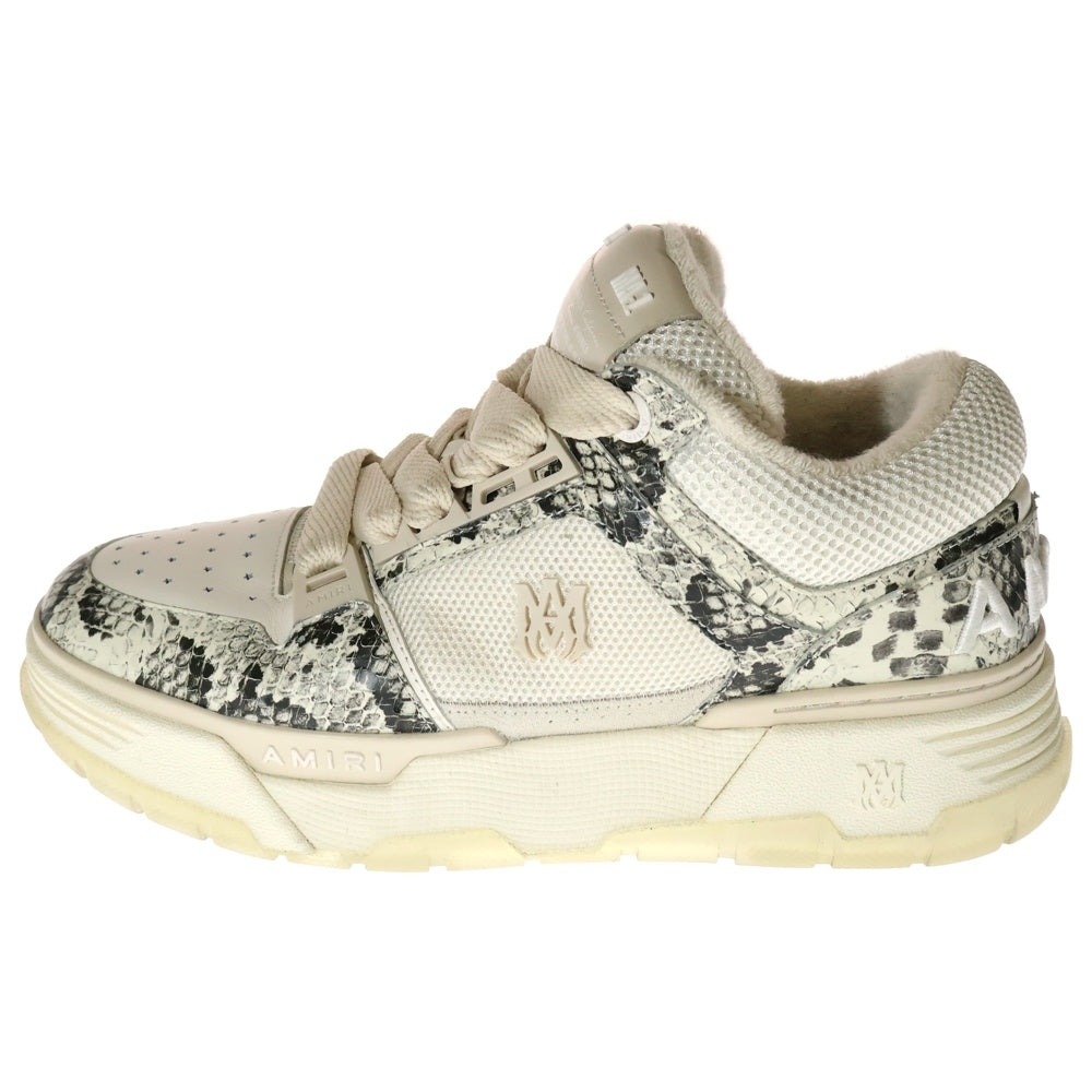AMIRI(アミリ) Sneak MA-1 Sneaker サイドロゴ スネーク メッシュローカットスニーカー ホワイト
