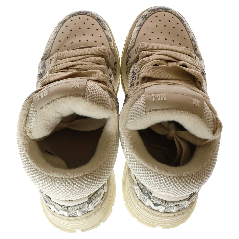 AMIRI(アミリ) Sneak MA-1 Sneaker サイドロゴ スネーク メッシュローカットスニーカー ホワイト