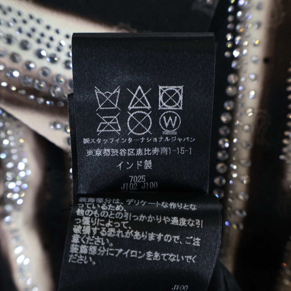 AMIRI(アミリ) 総柄 ラインストーン ジップアップ ジャケット ブラウン