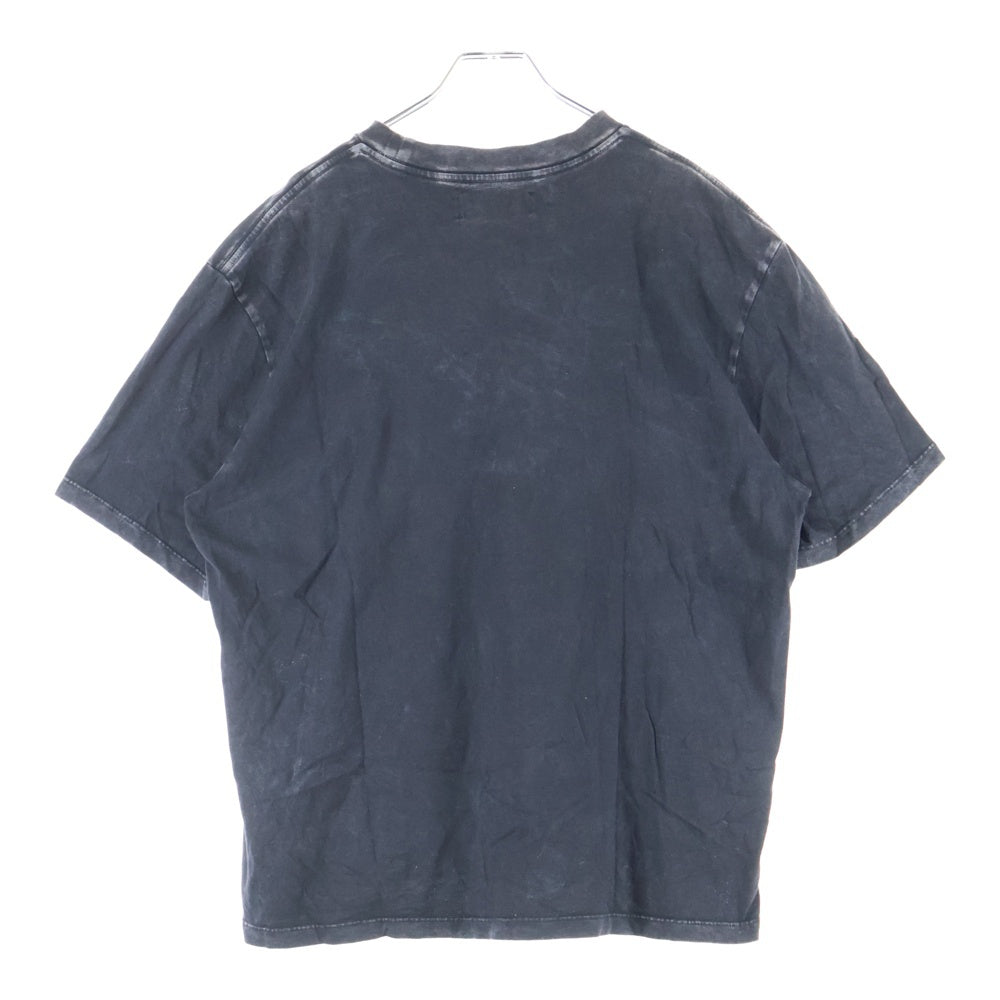 AMIRI(アミリ) ブリーチ 加工 フロントロゴ 半袖Tシャツ ブラック
