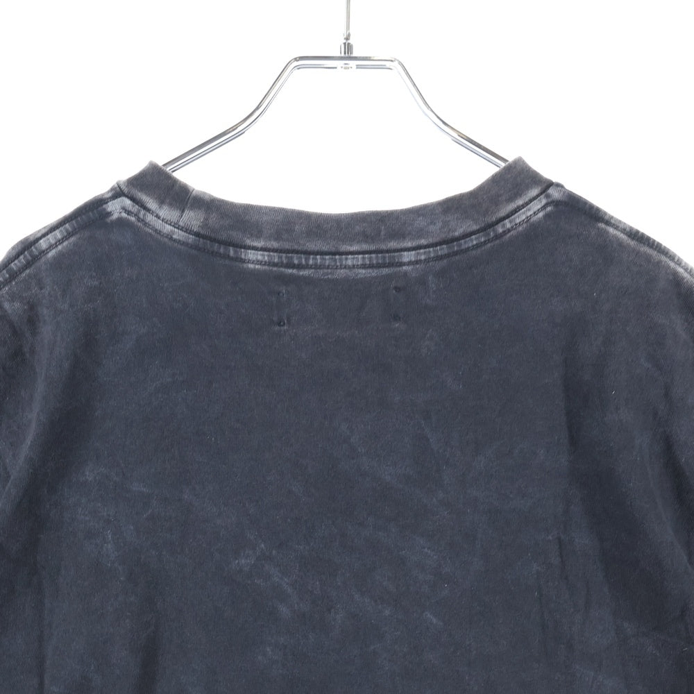 AMIRI(アミリ) ブリーチ 加工 フロントロゴ 半袖Tシャツ ブラック