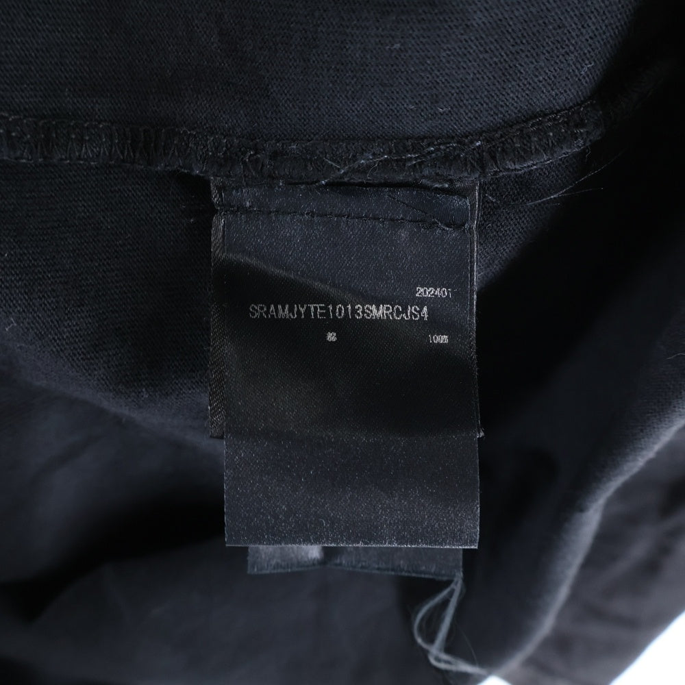 AMIRI(アミリ) ブリーチ 加工 フロントロゴ 半袖Tシャツ ブラック