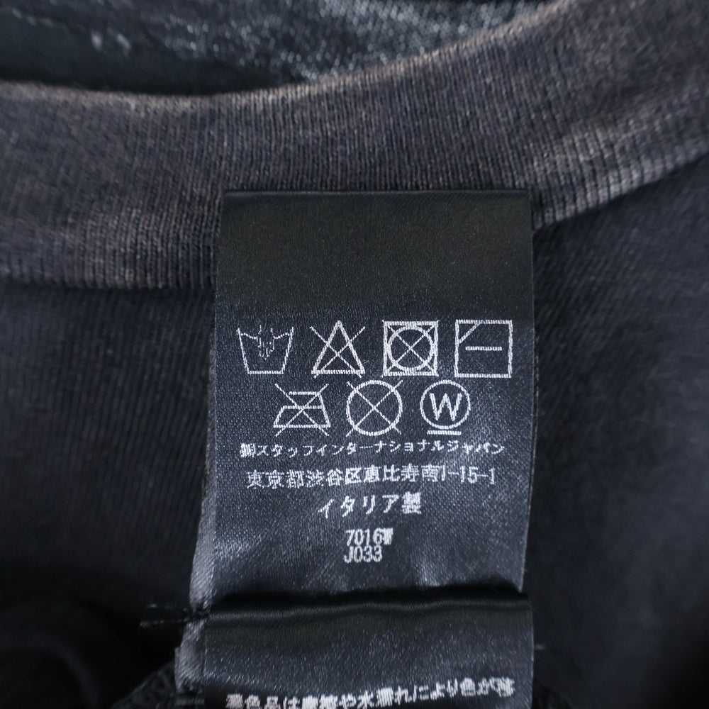 AMIRI(アミリ) ブリーチ 加工 フロントロゴ 半袖Tシャツ ブラック