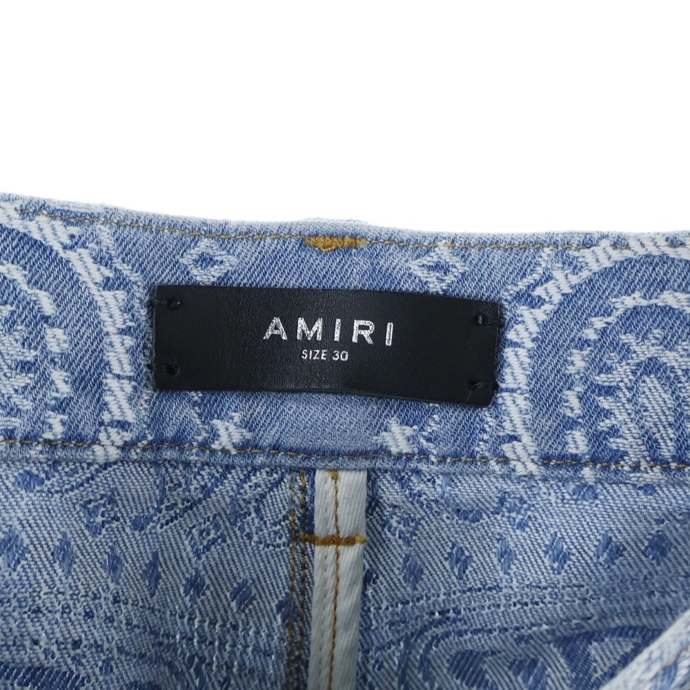 AMIRI(アミリ) バンダナ 総柄 デニム ショーツ ハーフパンツ インディゴ