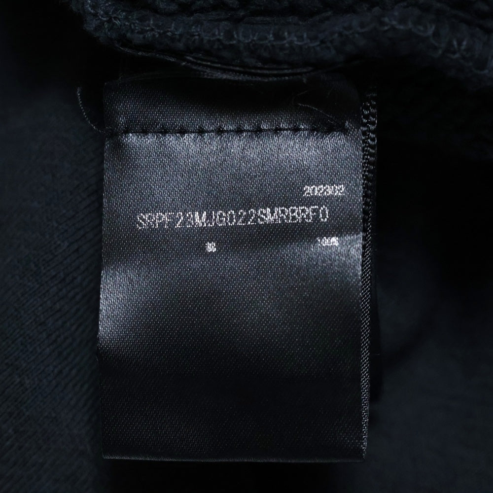 AMIRI(アミリ) ヴィンテージ加工 エフェクトロゴ ジップアップフーディーパーカー ブラック