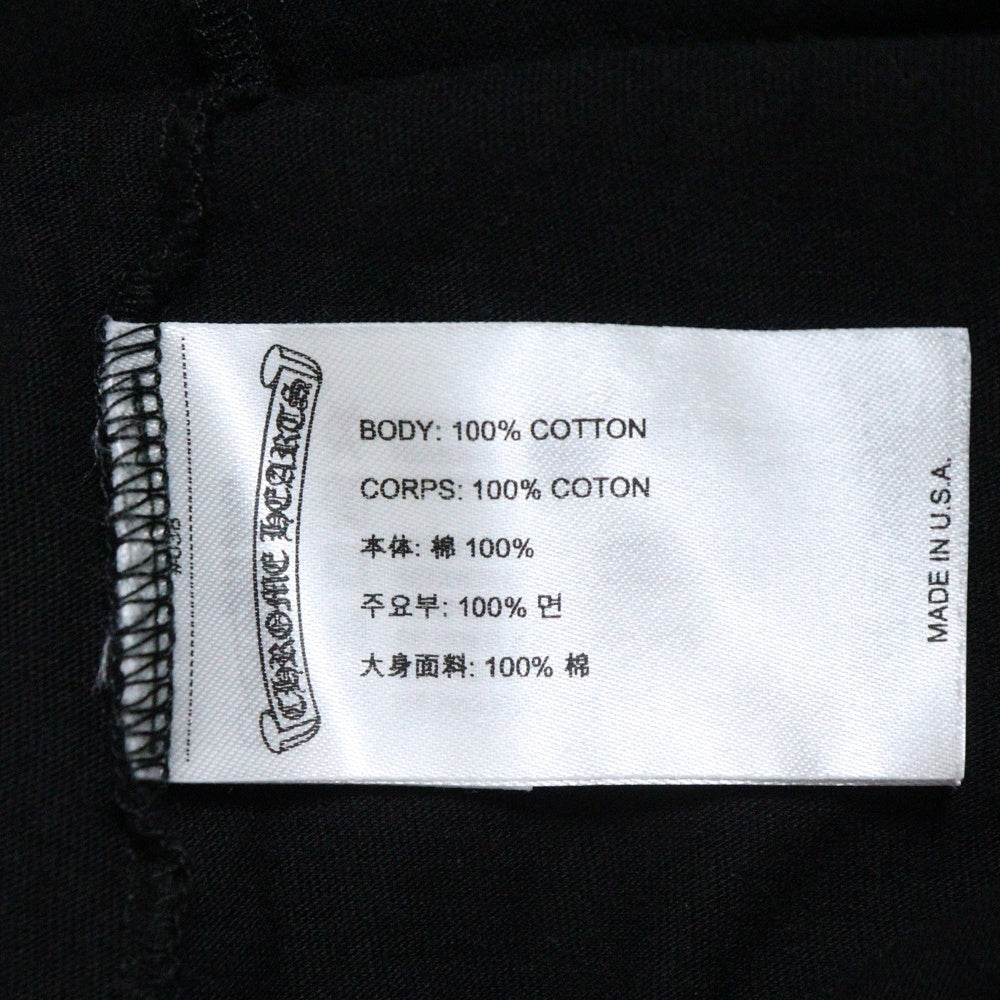 CHROME HEARTS(クロムハーツ) NEW YORK Horseshoe ニューヨーク ホースシュー 袖フローラルプリント 長袖Tシャツカットソー ブラック