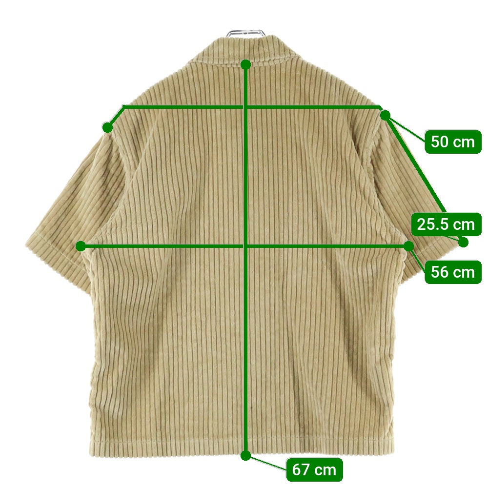 CHROME HEARTS(クロムハーツ) SHIRT PPO U THE 69 SS MATTY BOY マティボーイ コーデュロイ 半袖シャツ ベージュ